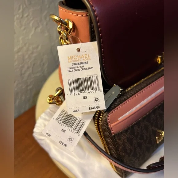 Michael Michael Kors NWT Half Dome Crossbody Rose and Matching beautiful… - Picture 7 of 16